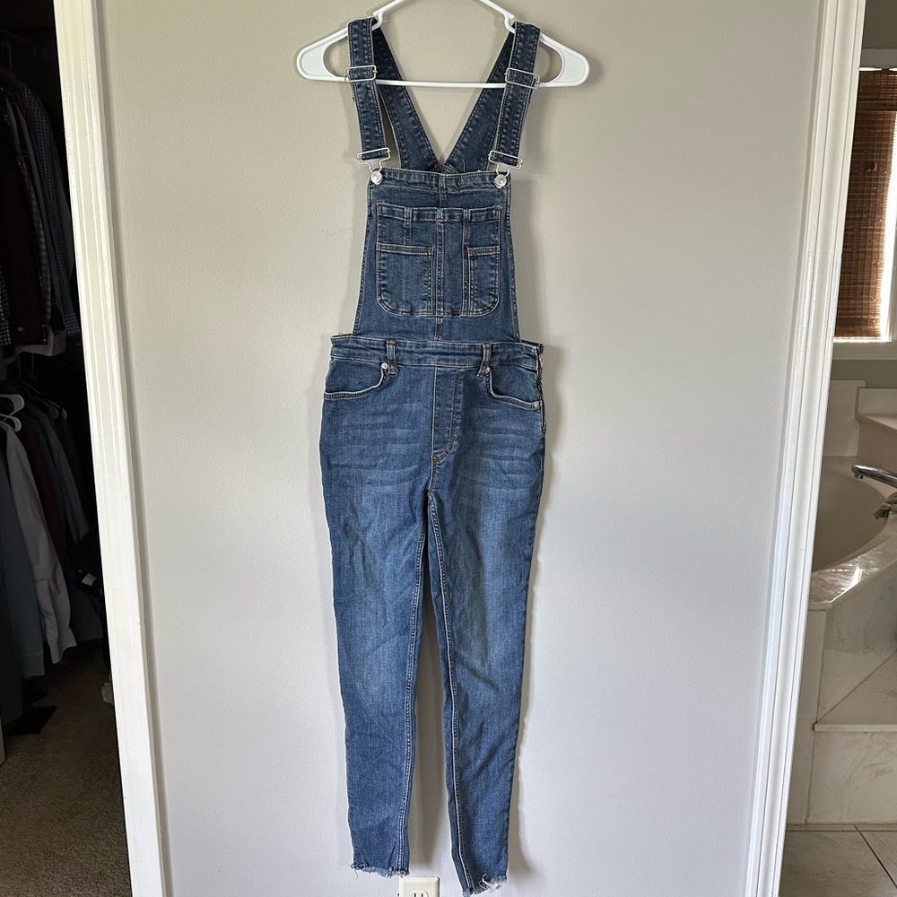 Free People Blue Denim Jeans Overalls